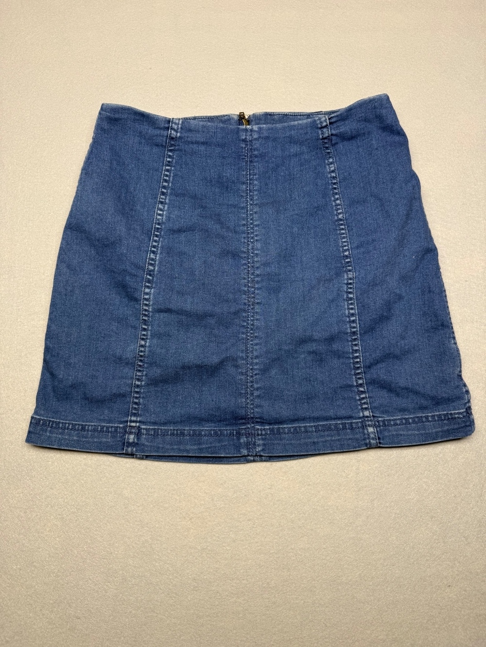 Free People This Way Or That Denim Mini Skirt Size 12